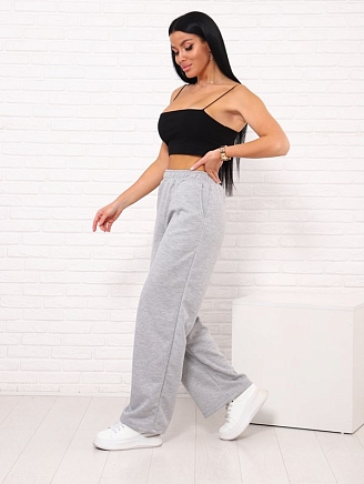 Женские брюки БР-10 / Серый меланж