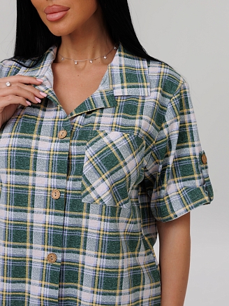 Женская туника Т-221(К) / Желтый (клетка)