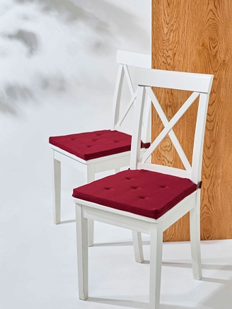 Подушка на стул Юстина / Бордовый