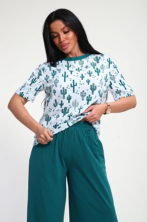 Женский костюм 29029 / изумрудный