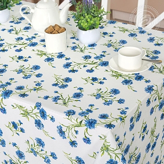 Скатерть рогожка / Васильки