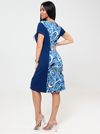 Женское платье Грация ПлВ-210 / Голубые овалы