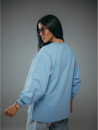 Женский свитшот Символ / Голубой