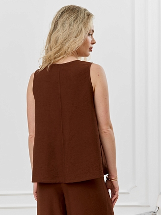 Женская блузка-топ Ясмина-2 / коричневый