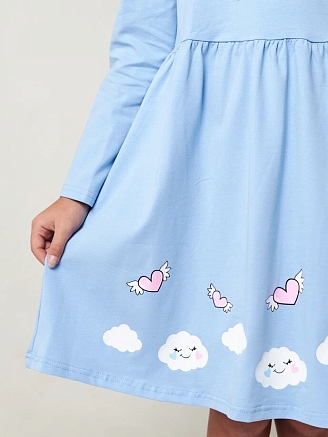 Детское платье "В облаках" длинный рукав