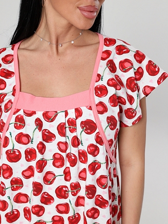 Женская ночная сорочка М-059 / Вишни