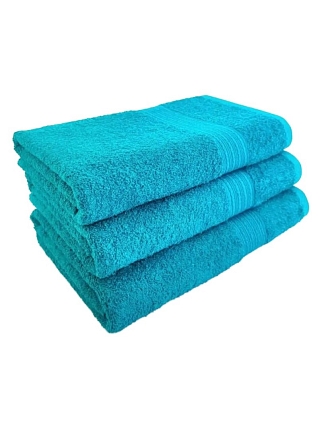 Полотенце махровое Туркмения бордюр косичка / Морская волна