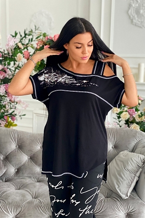 Женская туника 9042 / черный