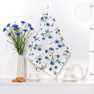 Полотенце кухонное рогожка / Васильки