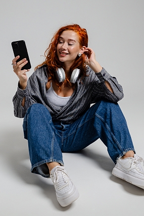 Женская майка 14437/1 / серый меланж