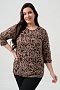 Женская блузка 21621 / коричневый