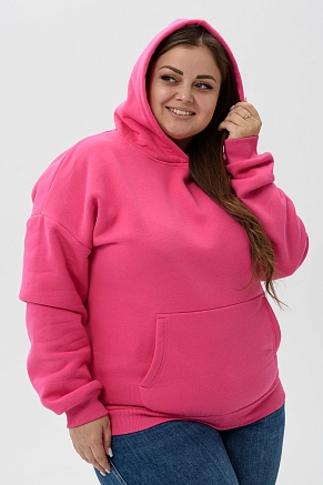 Женская толстовка 14428 оверсайз / розовый