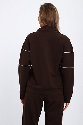 Женский костюм с брюками 74720 / шоколадный