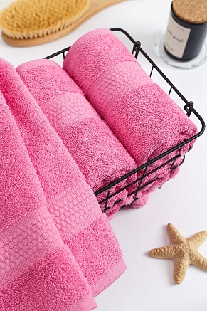 Полотенце махровое г/к Узбекистан 460 гр/м2 / 105-ярко-розовый