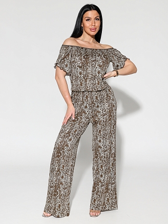 Женский комбинезон с брюками 2191/3 / Коричневый