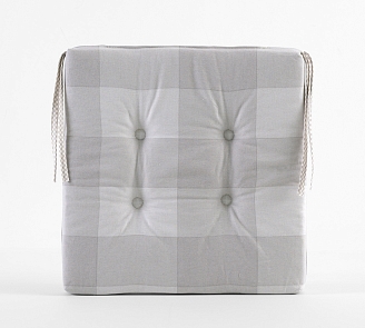 Сидушка на стул рогожка / Квадраты плоская