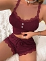 Женская пижама с шортами 60104 / бордовый