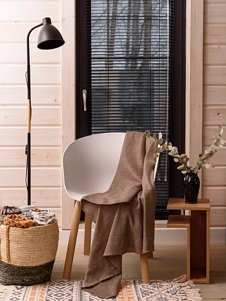 Плед флисовый арт. ПФ130 / Какао г/к