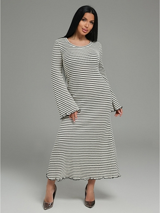 Женское платье Амелия / Бело-черный