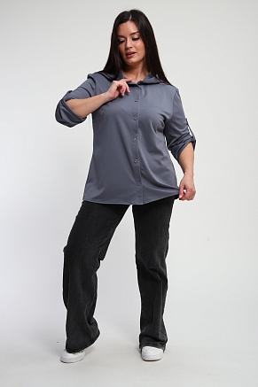 Женская рубашка 31987 / серый