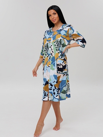 Женский халат Х-74(К) / Горчичный (узоры)