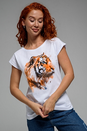 Женская футболка 7030 / тигрица