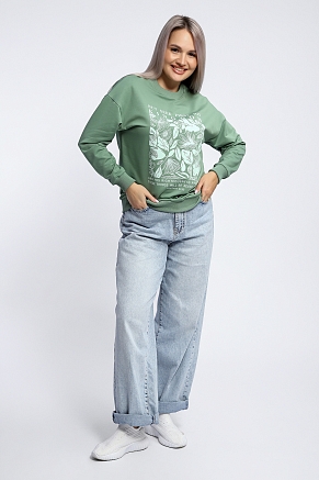 Женская толстовка 80047 / фисташка