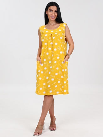 Женский сарафан Вертикаль СК-418 / Круги на желтом