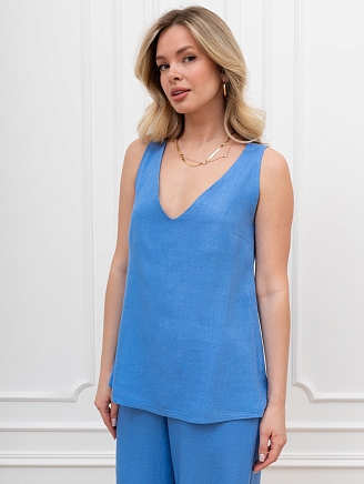 Женская блузка (топ) Сибелла-4 БЛ-035 / голубой