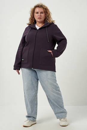 Женская толстовка 83606 / серо-фиолетовый