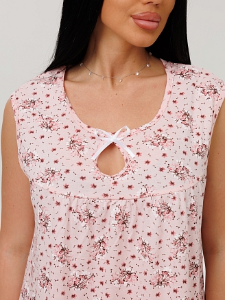 Женская сорочка Сор-85(К) / Персиковый (цветы)