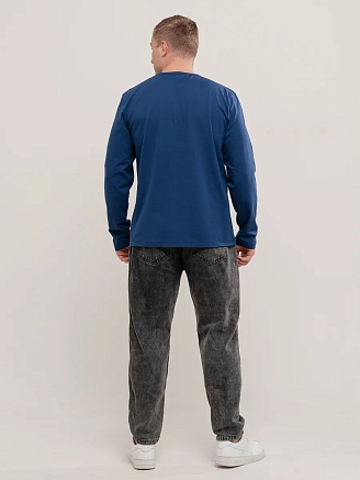 Лонгслив мужской "Вольт" арт.мк1283с / Тёмно-Синий