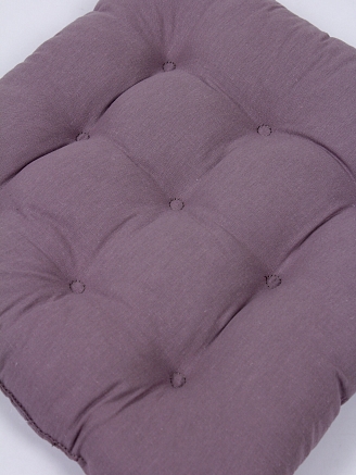 Комплект подушек на стул с завязками (бязь) 2 шт. / Сливовый