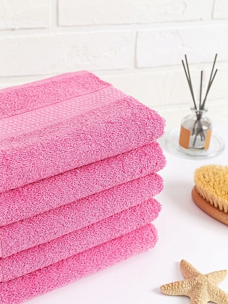 Полотенце махровое г/к Узбекистан 460 гр/м2 / 105-ярко-розовый