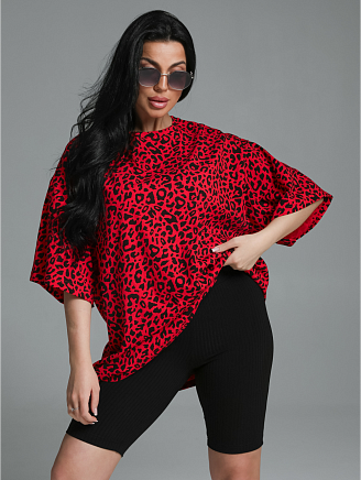 Женская футболка Ирбис / Красный