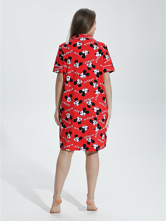 Женский халат Сансара / Микки красный