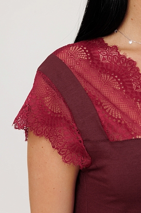 Женская ночная сорочка 2272/2 / Бордовый