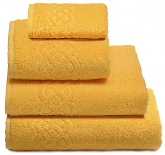 Полотенце махровое Донецкая Мануфактура ПЛ-01933 / Желтый