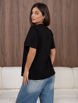 Женская футболка мод.2147/1 / Черный