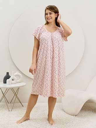 Женская ночная сорочка Эла / пудровый