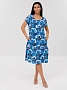 Женское платье Пл-82(К) / Синий (круги)