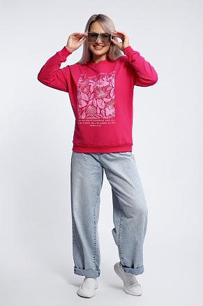 Женская толстовка 80047 / фуксия