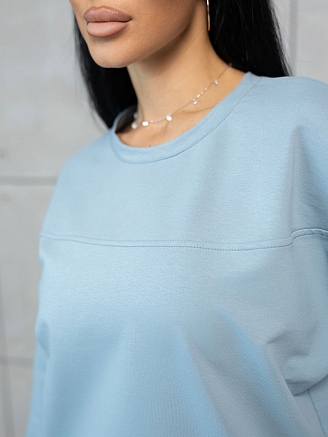 Женский костюм мод.1896/2* / Серо-голубой