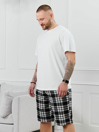 Мужские шорты Тор-2.1 / клетка черная