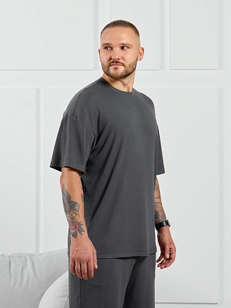 Фуфайка (футболка) мужская Алессандро-1 / графитовый