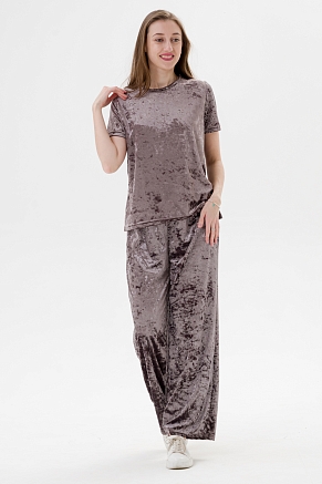 Женский костюм Леопард / Пурпурно-серый