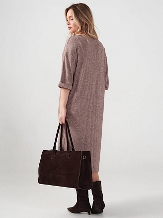 Женское платье "Ангора" 2418-Л / Капучино