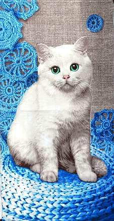 Полотенце банное вафельное №268 / Пушистик