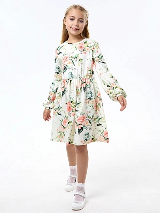 Детское платье "Фея" / Розы на молоке