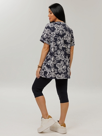 Женский костюм К-230(К+Л) / Графит (цветы)